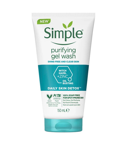 ژل شستشو صورت سیمپل مدل purifying حجم 150 میلی لیتر